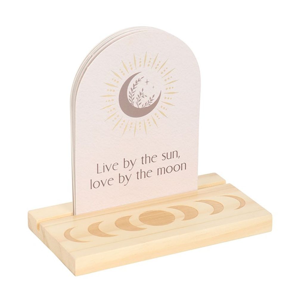 Eleanoras Luna Moth Afformation Cards With Wooden Stand Affirmation Cards