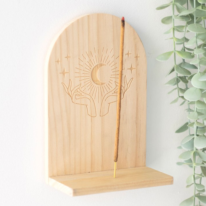 Eleanoras Mystical Hands Natural Incense Holder Shelf Incense Holders