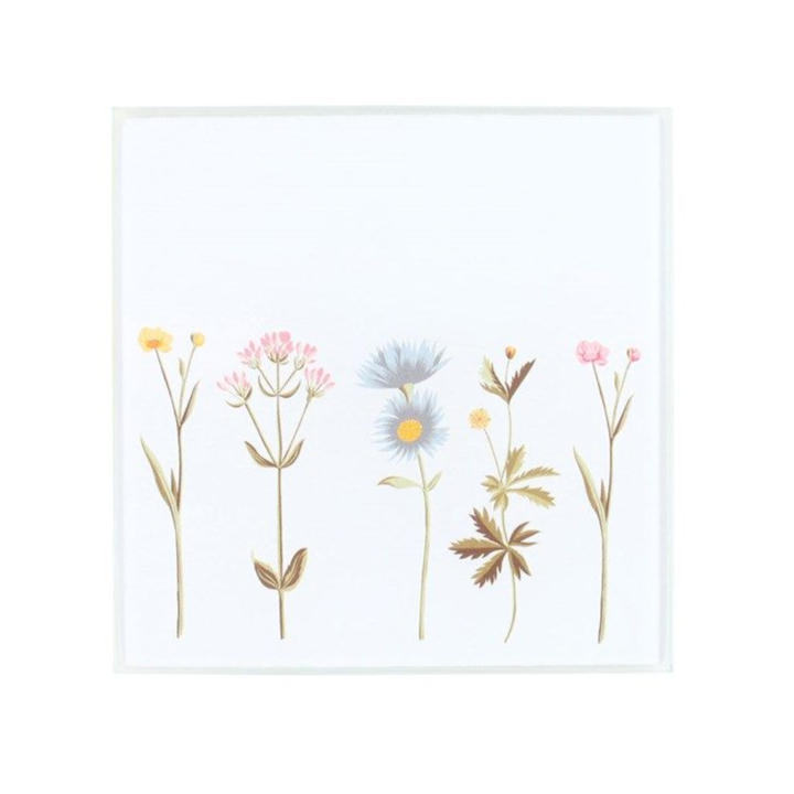 Eleanoras FLORAL GLASS COASTER SET Placemats & Coasters