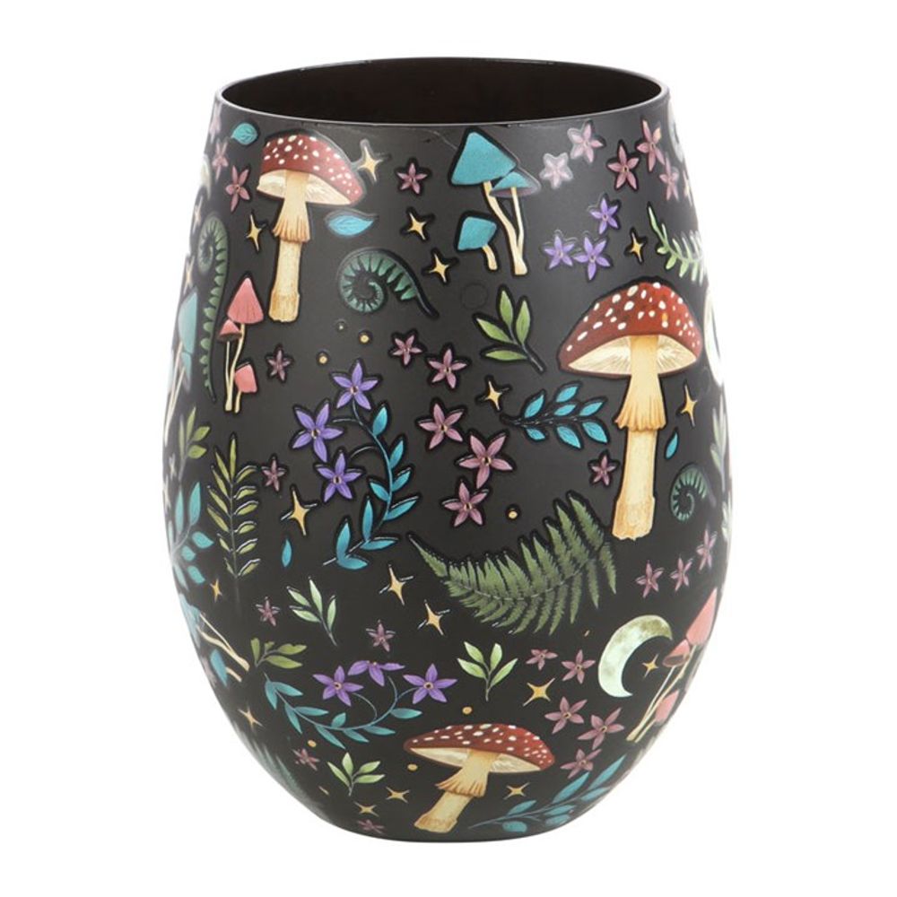 Eleanoras Dark Forest Print Stemless Glass Drinkware