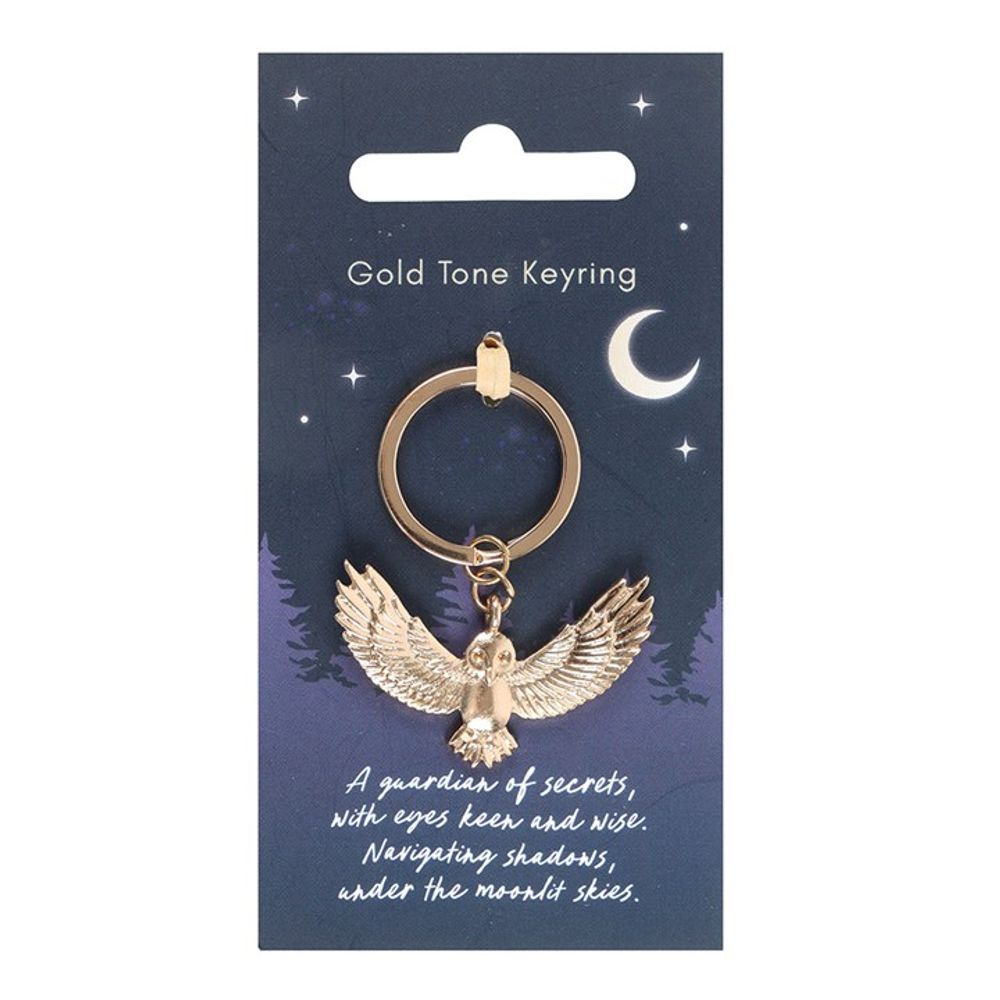 Eleanoras Night Owl Metal Keyring Keyrings