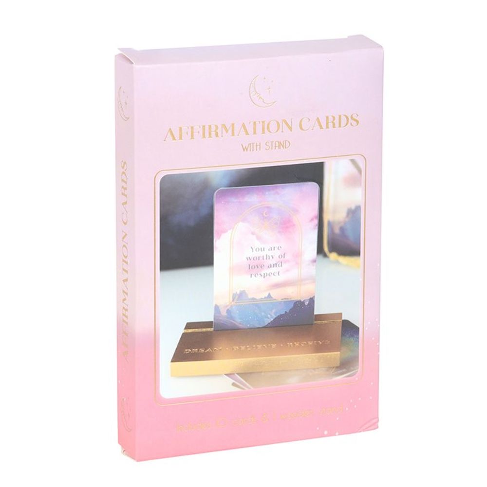 Eleanoras Ethereal Affirmation Cards With Wooden Stand 