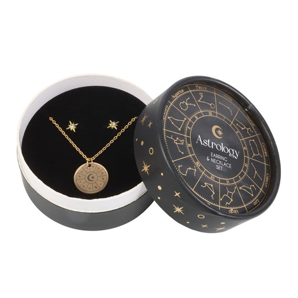 Eleanoras Astrology Wheel Earring & Necklace Set Jewellery