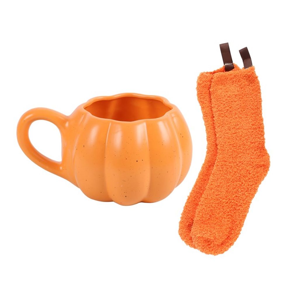 Eleanoras Pumpkin Shaped Mug & Socks Set Mugs