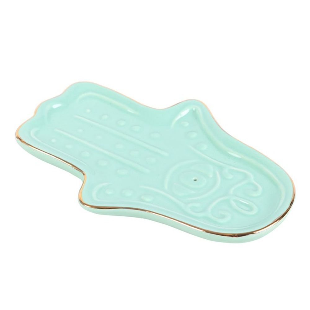 Eleanoras Blue Hamsa Hand Incense Stick Holder Incense Holders