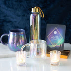 Eleanoras Manifest Your Life Iridescent Glass Water Bottle Drinkware