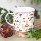 Eleanoras ALL OVER MUSHROOM PRINT ENAMEL MUG Mugs