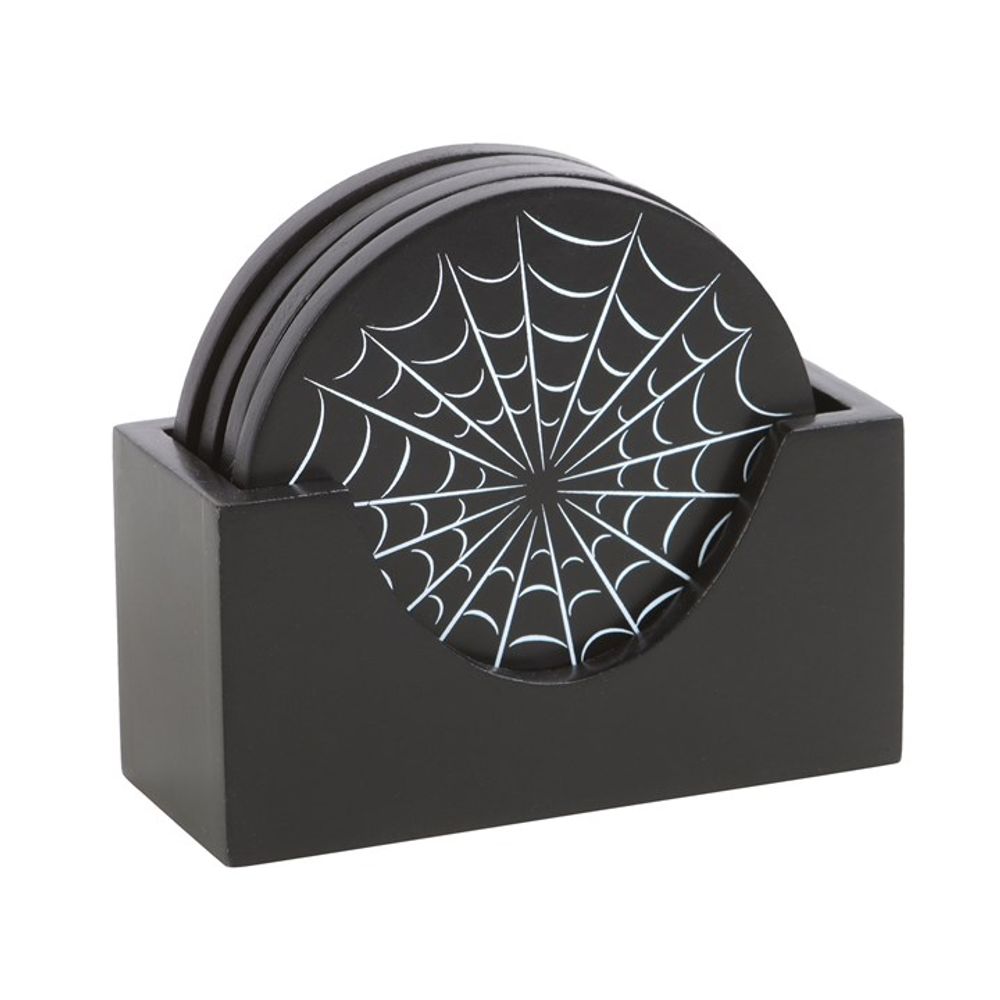 Eleanoras Black Spiderweb Coaster Set Placemats & Coasters