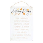 Eleanoras Autumn Magic Metal Hanging Sign 