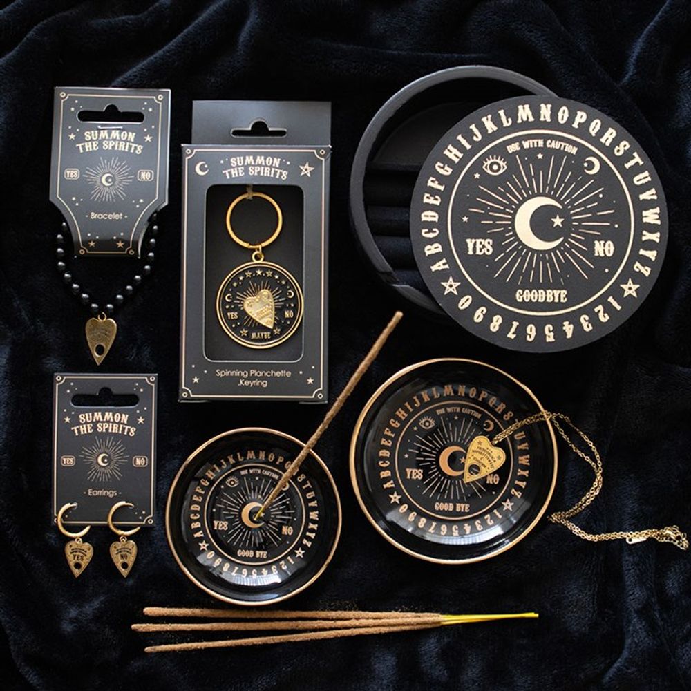 Eleanoras Black Talking Board Round Trinket Dish Jewellery Storage