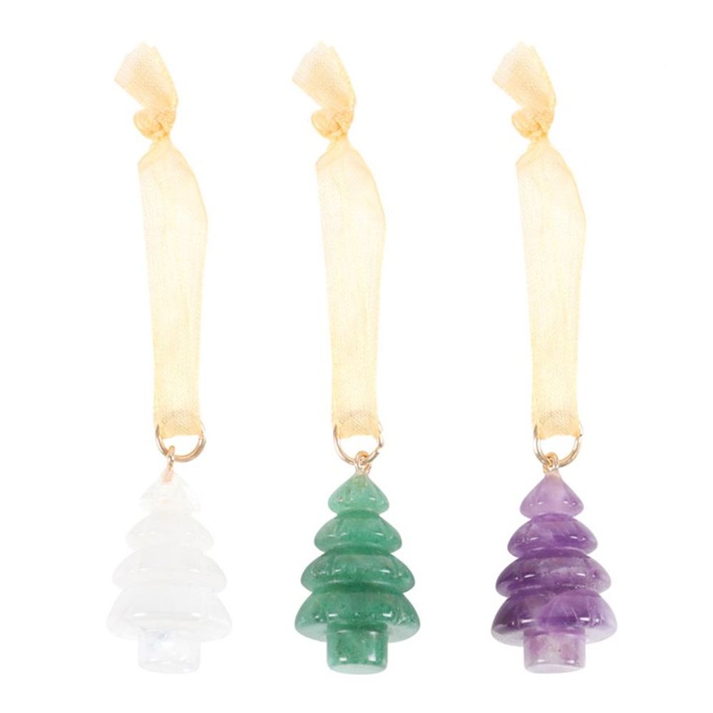 Eleanoras Set of 3 Crystal Christmas Tree Decorations 