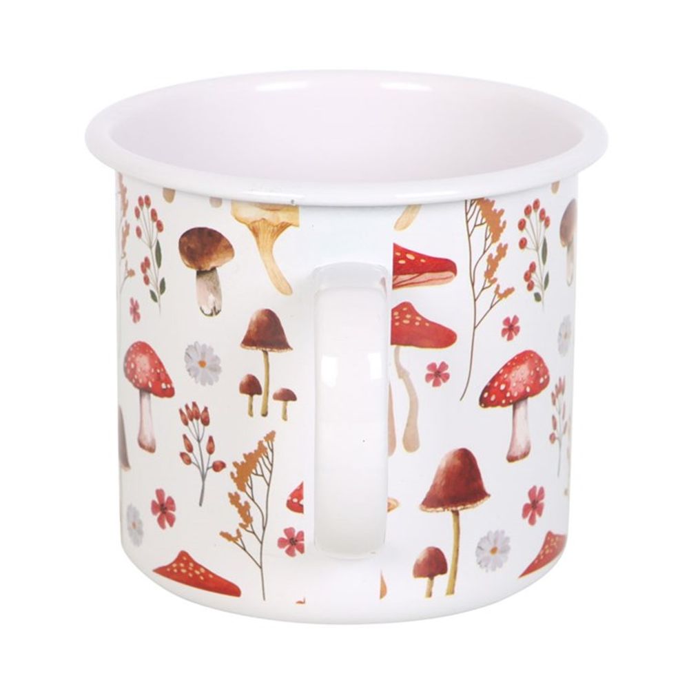 Eleanoras ALL OVER MUSHROOM PRINT ENAMEL MUG Mugs