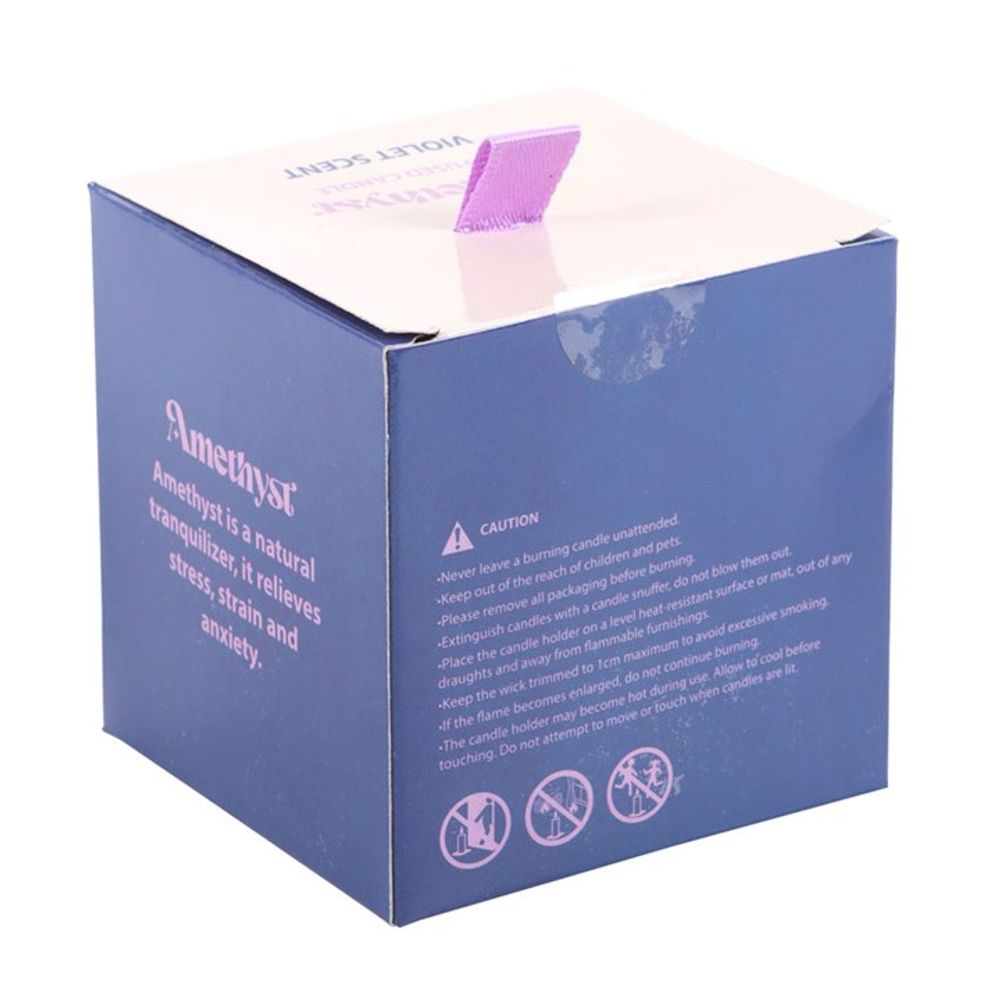 Eleanoras The Moon Amethyst Crystal Chip Candle Candles