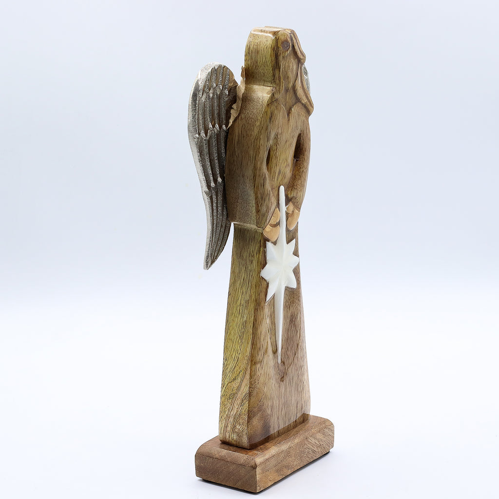 Peace Angel Metal Wings & Enamel Detail