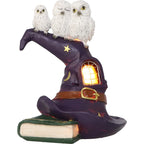 The Witching Perch Owl & Witch Hat LED Ornament