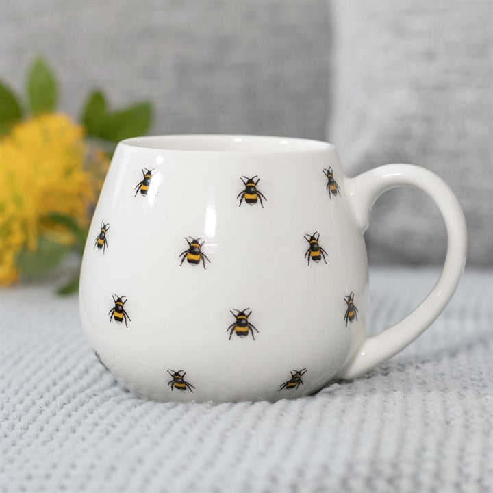 Eleanoras Bee Print Rounded Mug Mugs