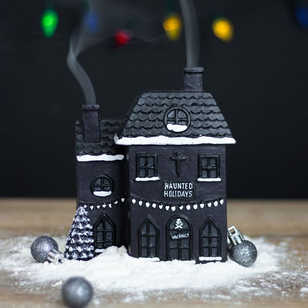 HAUNTED HOLIDAY HOUSE INCENSE CONE BURNER Incense Holders