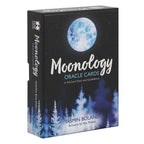 Moonology Oracle Cards deck box by Yasmin Boland with moon phases illustration