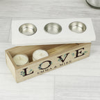 Eleanoras Personalised Botanical Triple Tea Light Box Candle Holders