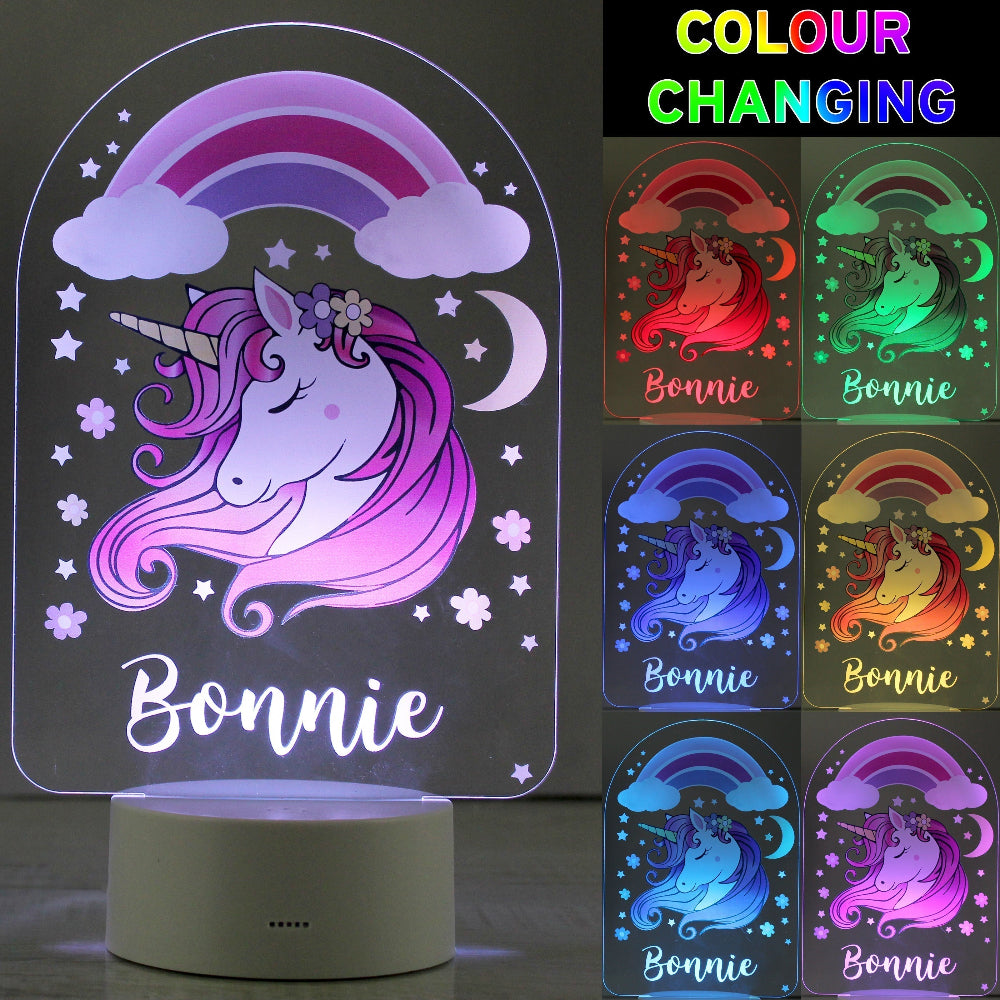 Colour changing unicorn nightlight for kids