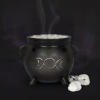 Triple Moon Cauldron Incense Cone Holder at Eleanora Moon