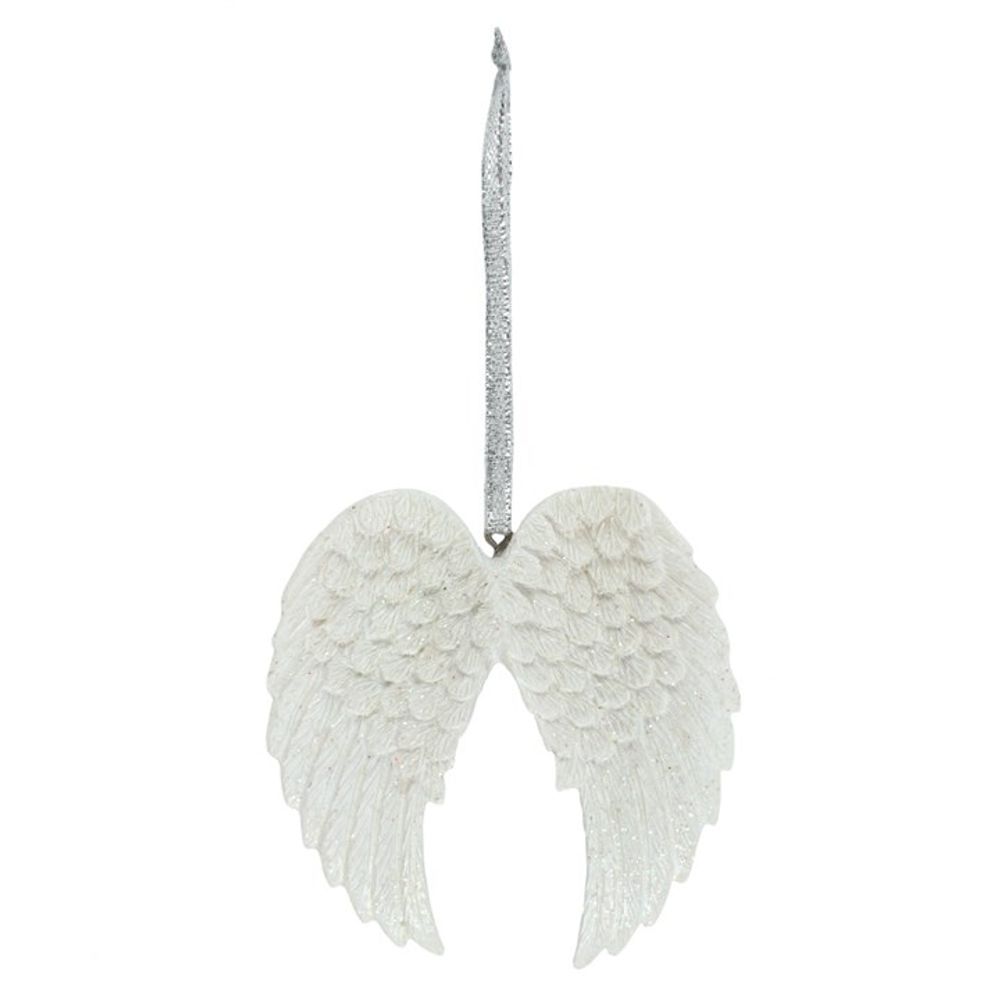 Eleanoras Double Glitter Angel Wing Hanging Decoration 