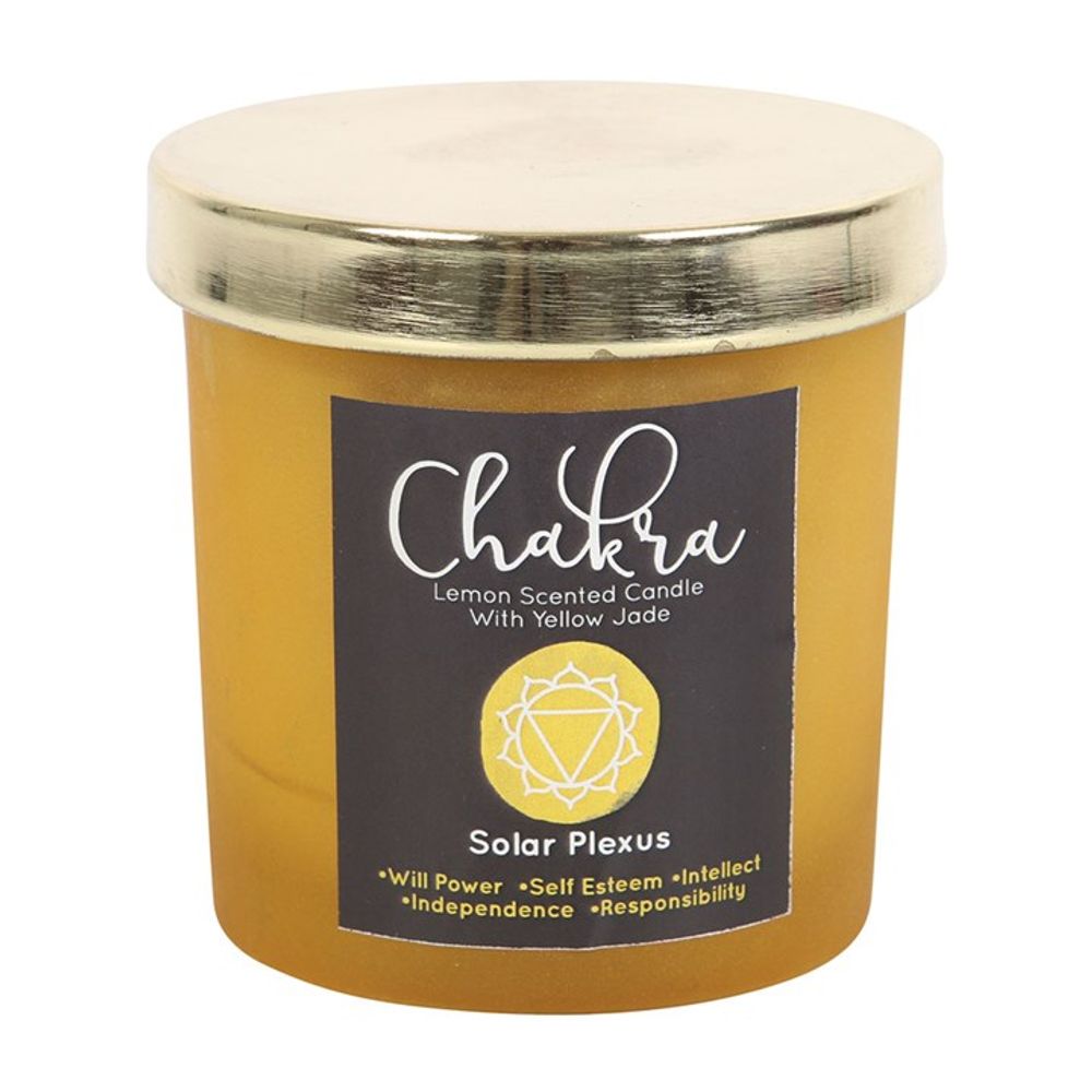 Eleanoras SOLAR PLEXUS CHAKRA LEMON CRYSTAL CHIP CANDLE Candles