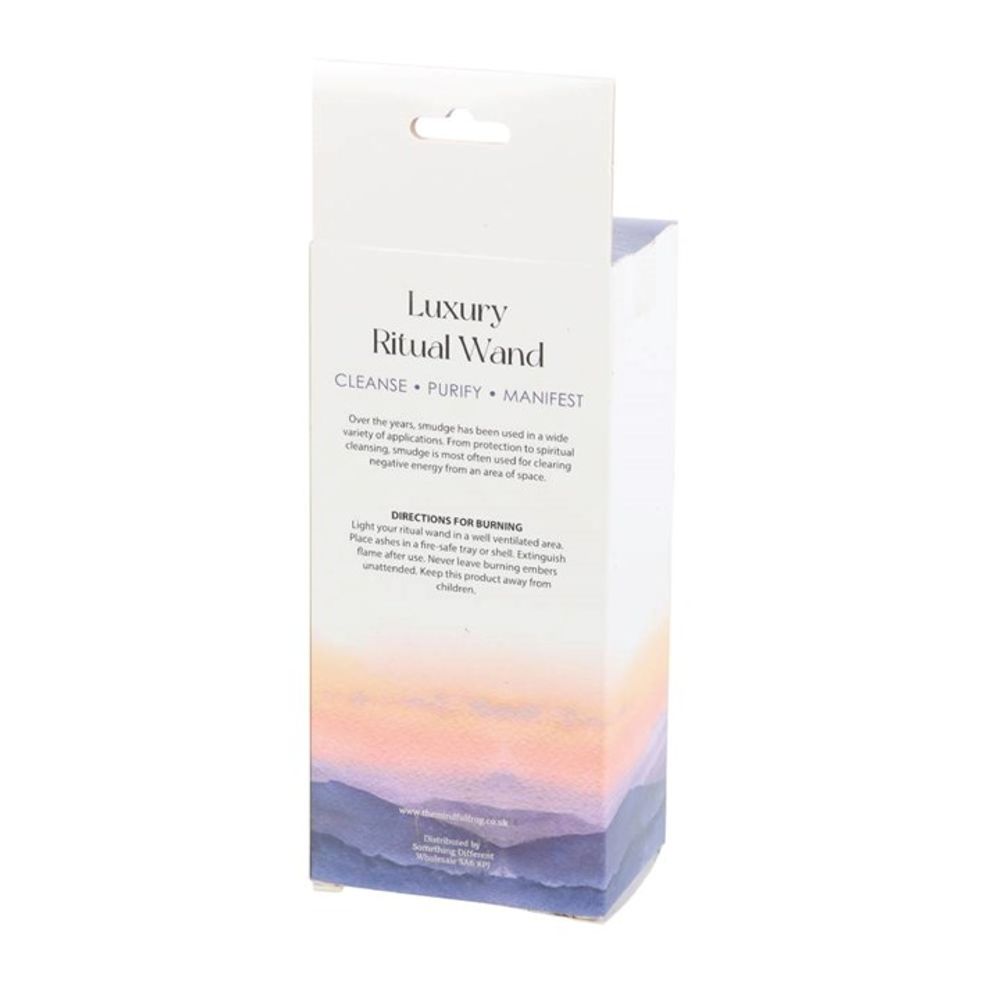 Eleanoras White Sage, Abalone & Quartz Ritual Wand Smudge Stick  6in Smudge Sticks