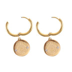 Eleanoras All Seeing Eye Gold Toned Earrings Jewellery