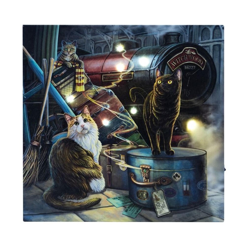 Eleanoras WITCHWOOD EXPRESS LIGHT UP CANVAS PLAQUE BY LISA PARKER Canvases