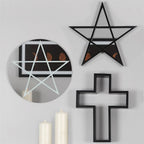 Eleanoras Black Framed Pentagram Mirror 