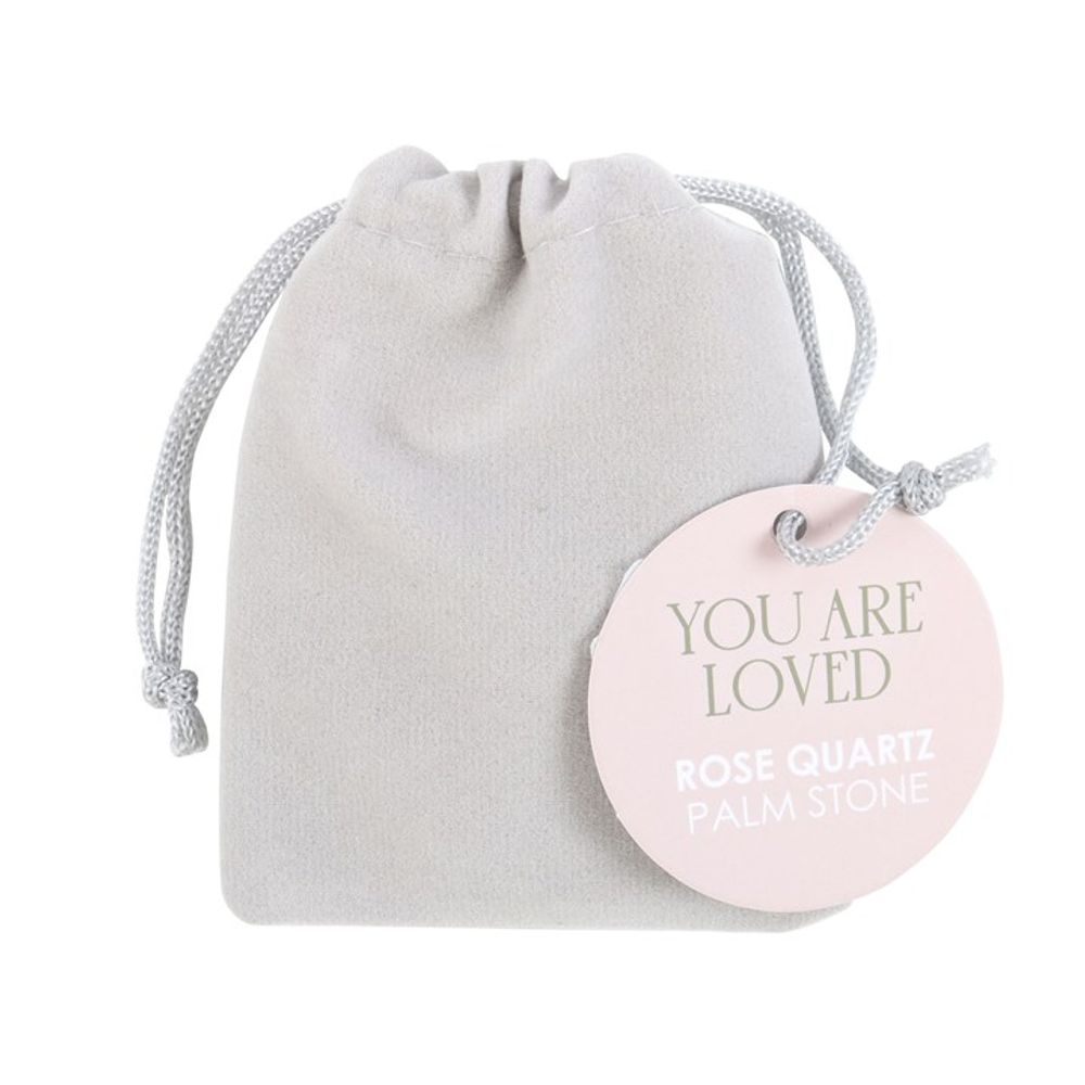 Eleanoras You Are Loved Rose Quartz Crystal Palm Stone Crystals