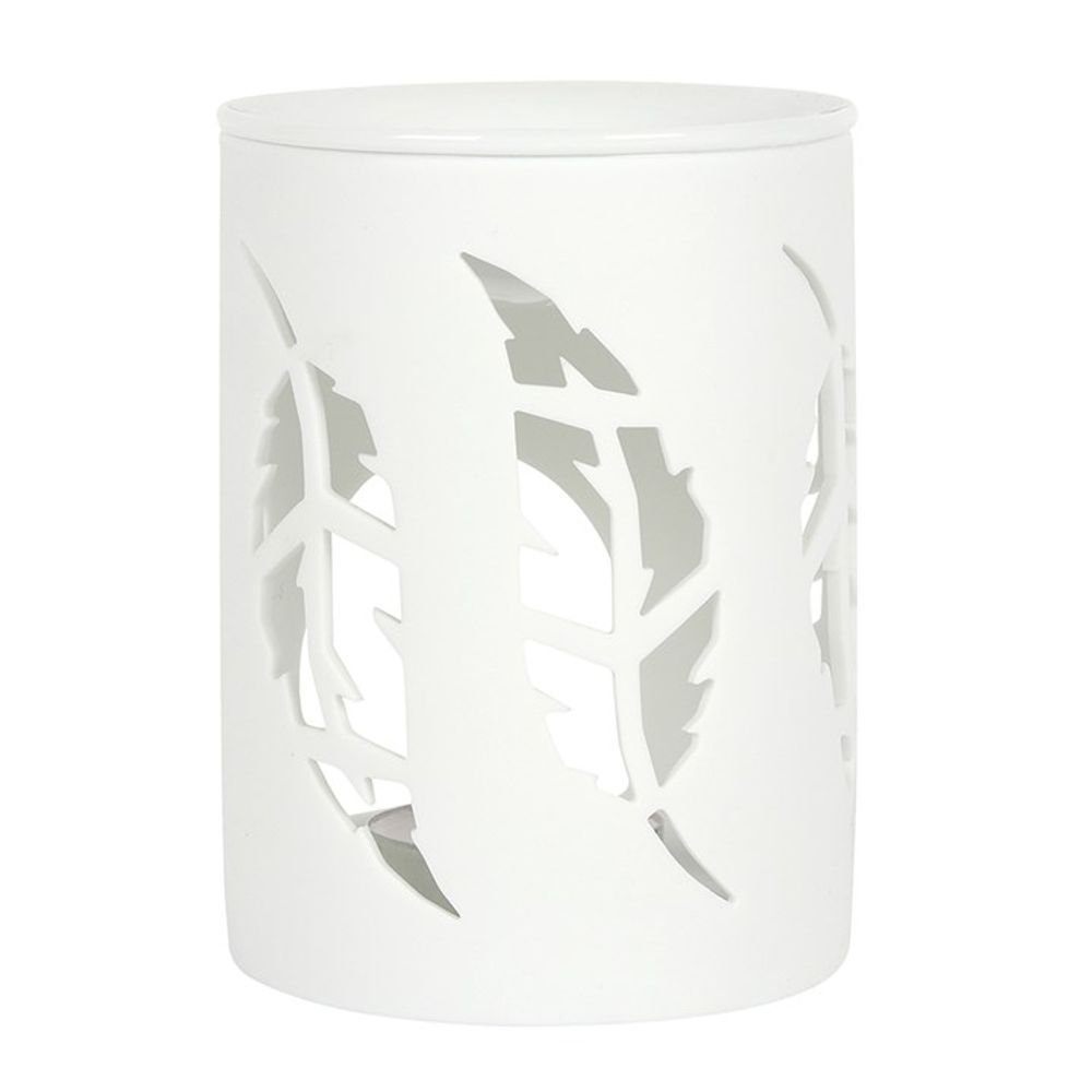 Eleanoras WHITE FEATHER CUT OUT OIL BURNER Oil Burners