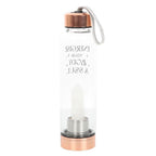 Eleanoras Clear Quartz Body & Soul Glass Water Bottle Drinkware