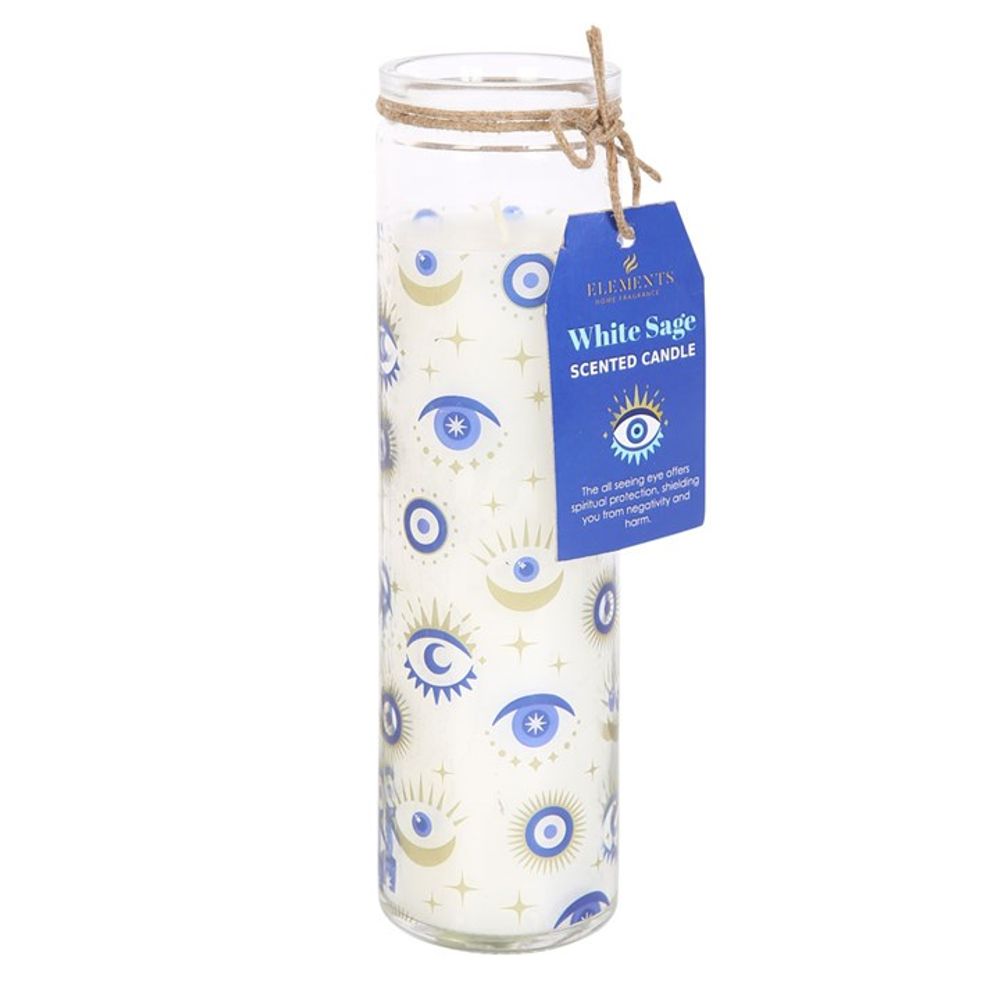 Eleanoras All Seeing Eye White Sage Tube Candle Candles