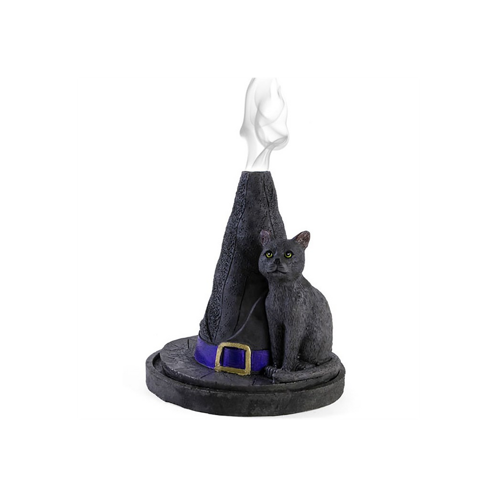 Eleanoras Witch Hat Cat Incense Cone Holder Incense Holders