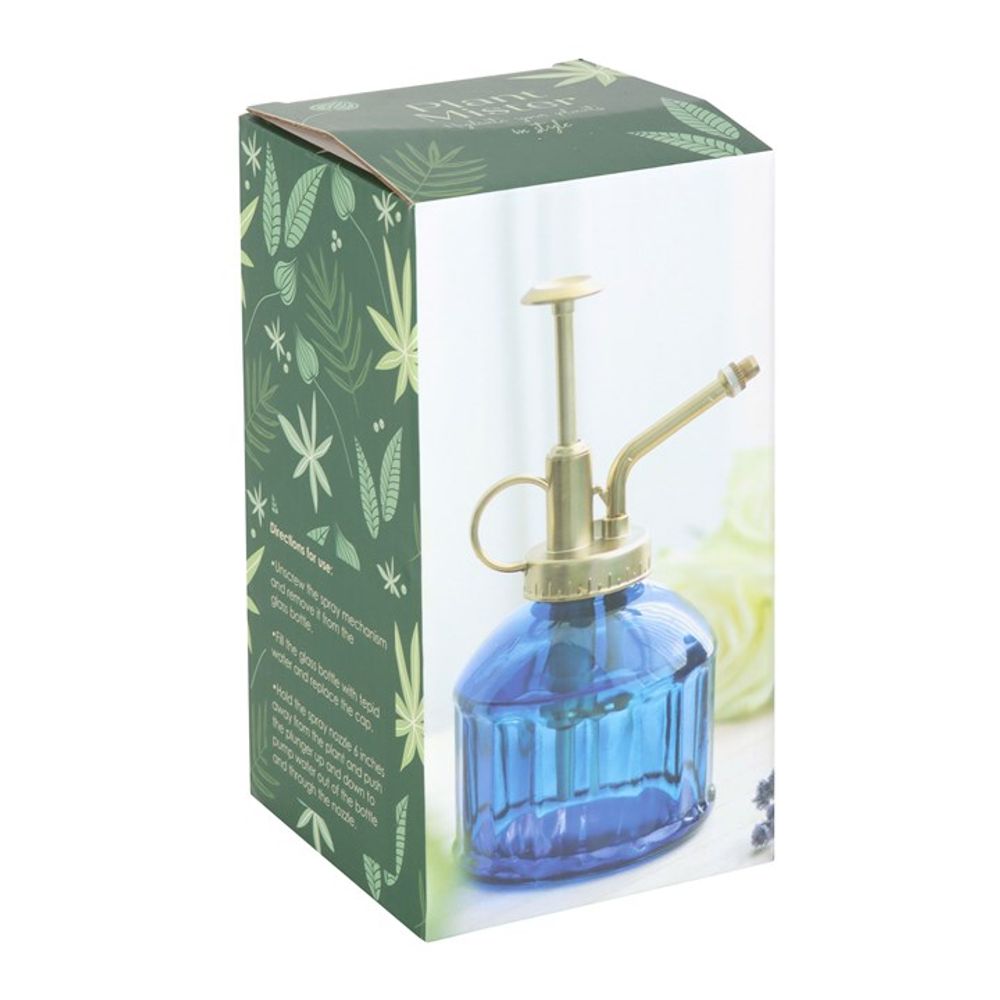 Eleanoras Small Blue Glass Plant Mister Garden Accessories