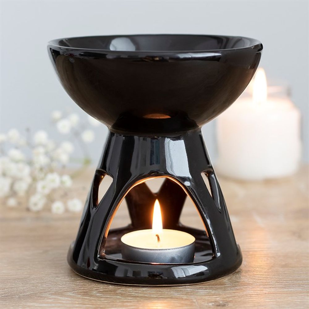 Eleanoras Black Deep Bowl Oil Burner 