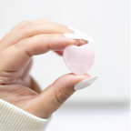 Eleanoras I LOVE YOU ROSE QUARTZ CRYSTAL HEART IN A BAG 