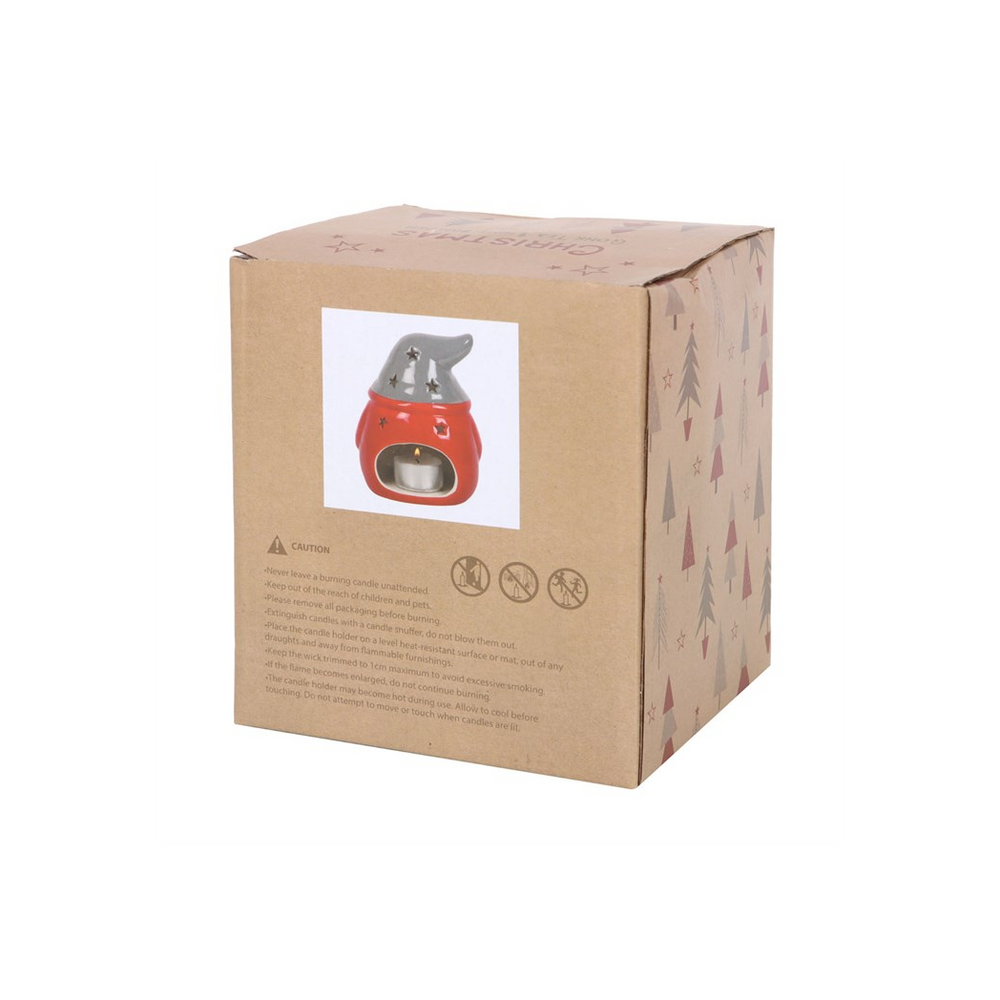 Eleanoras Red & Grey Gonk Tealight Holder Candle Holders