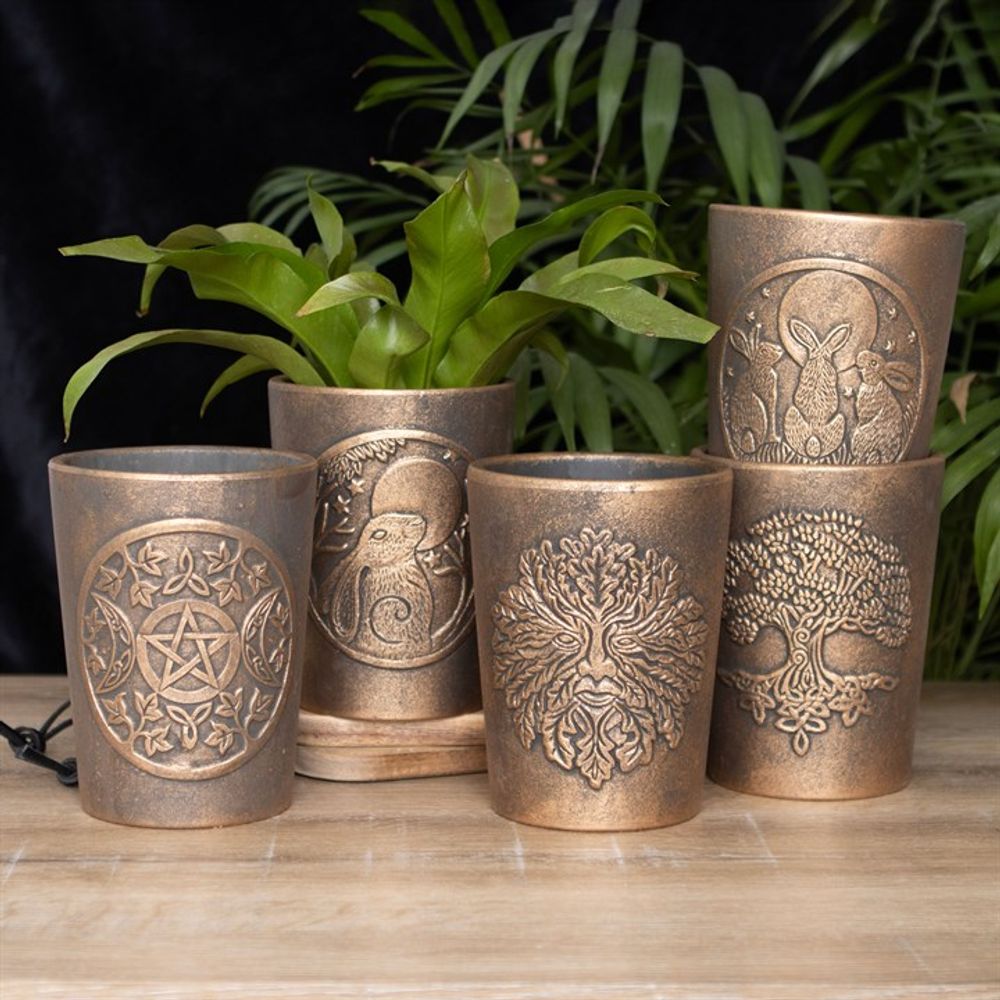 Eleanoras Triple Moon Bronze Terracotta Plant Pot by Lisa Parker Plant Pots