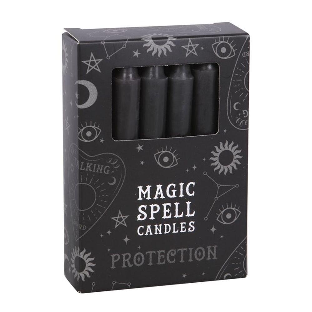 Eleanoras Set Of 12 Black Protection Candles Spell Candles