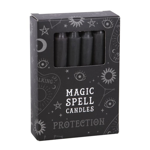 Eleanoras Set Of 12 Black Protection Candles Spell Candles