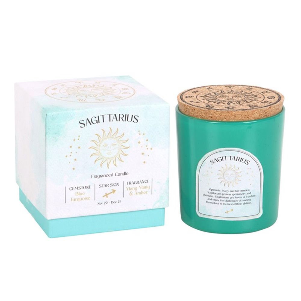 Eleanoras Sagittarius Ylang Ylang & Amber Gemstone Zodiac Candle Candles