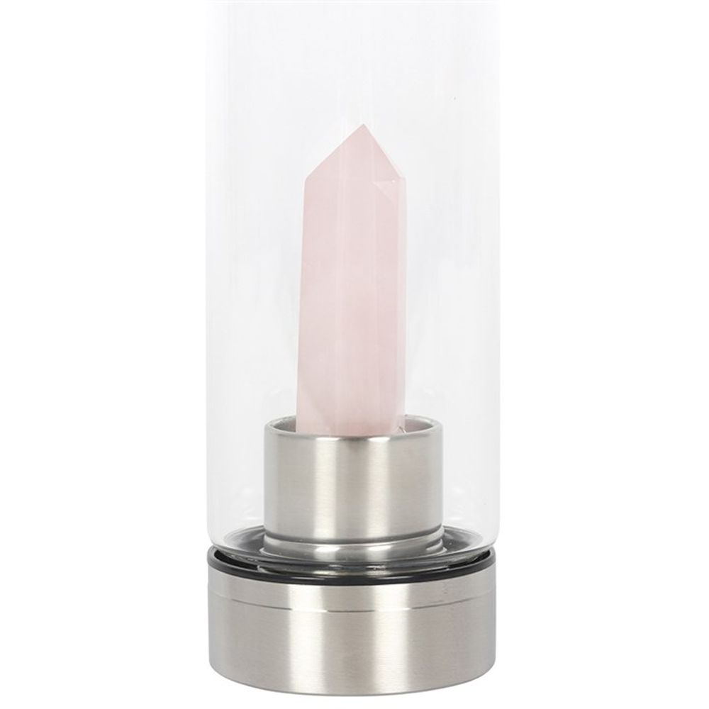 Eleanoras ROSE QUARTZ PURIFYING GLASS WATER BOTTLE Bottles & Flasks
