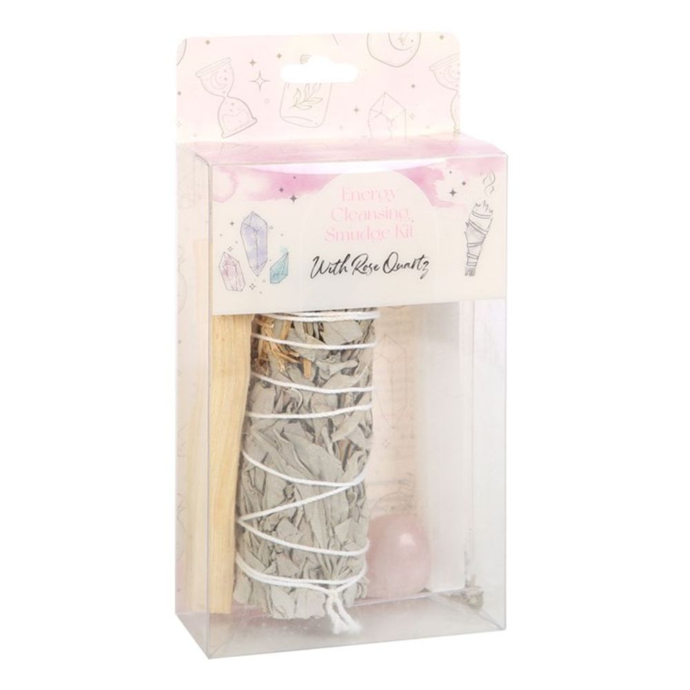 Eleanoras Smudge Kit With Rose Quartz Crystal Smudge Sticks