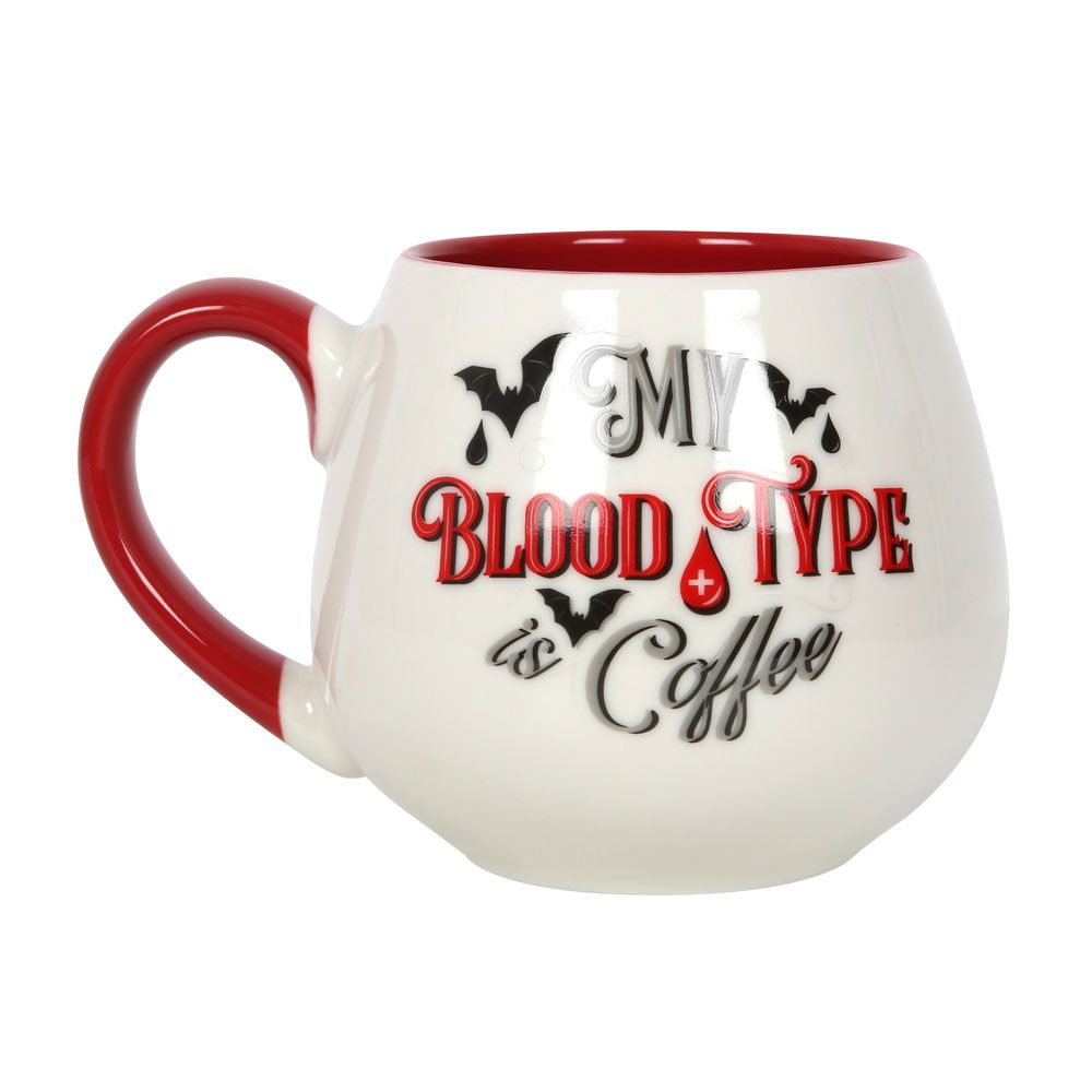 Eleanoras My Blood Type Is Coffee Rounded Mug Mugs