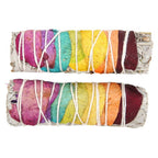 Eleanoras Rose Petal Sage Smudge Wands Set Of 2 Smudge Sticks and Bowls