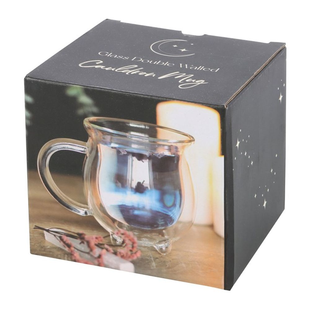 Eleanoras Double Walled Clear Glass Cauldron Mug Mugs