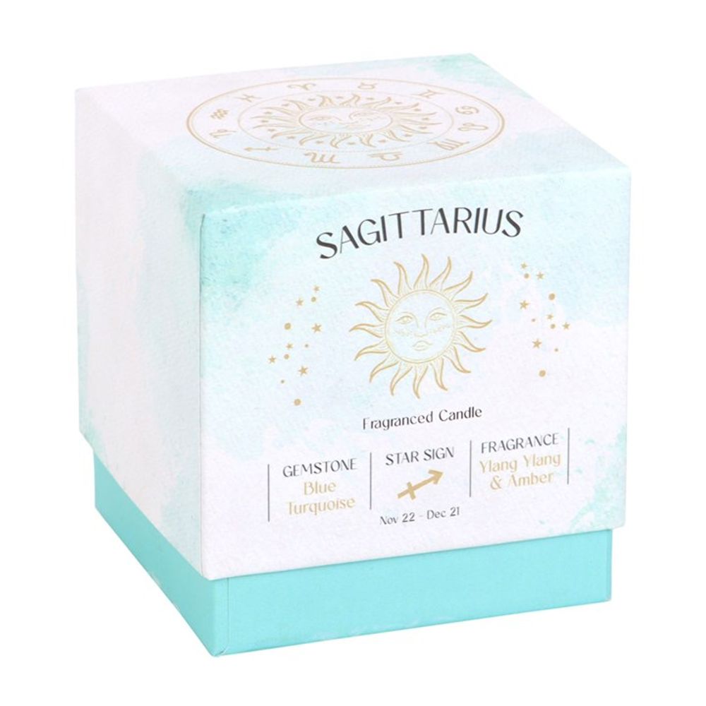 Eleanoras Sagittarius Ylang Ylang & Amber Gemstone Zodiac Candle Candles